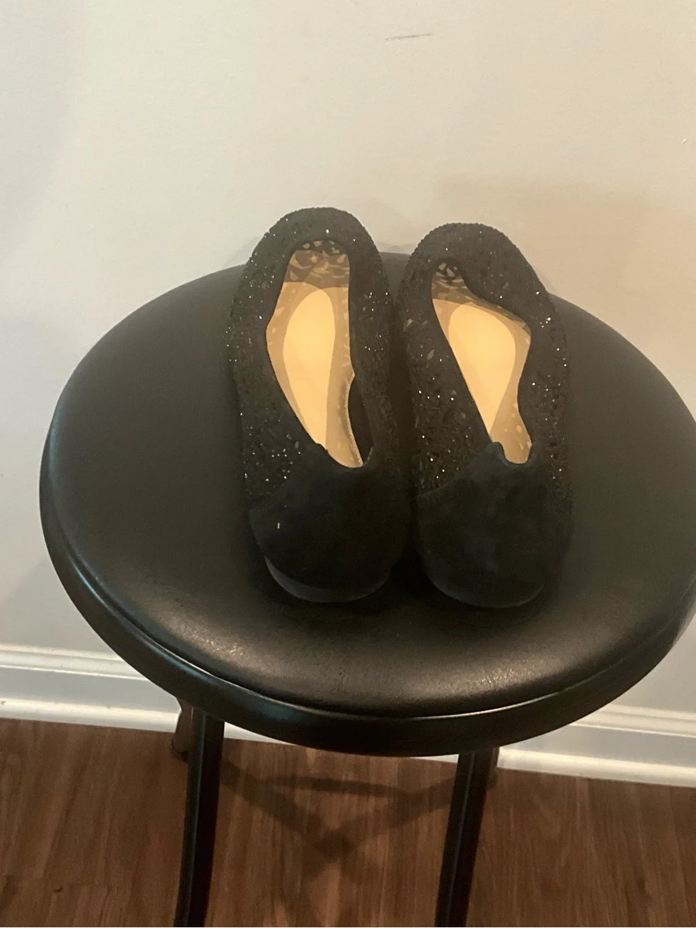 Alex Marie Black Laser-Cut Ballet Flats size 8.5